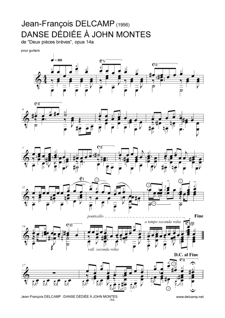 Jean-François Delcamp - opus 14a - Danse