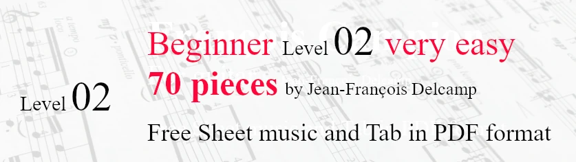 70 Very Easy Pieces - Beginner Level 02 Classical Guitar Sheet Music and Tabs in PDF