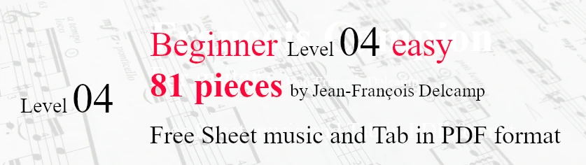 81 Easy Pieces - Beginner Level 04 Classical Guitar Sheet Music and Tabs in PDF