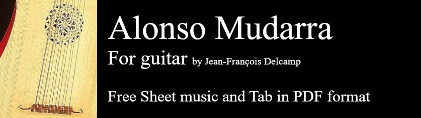 Alonso Mudarra for classical guitar - Free Sheet music and Tab in pdf
