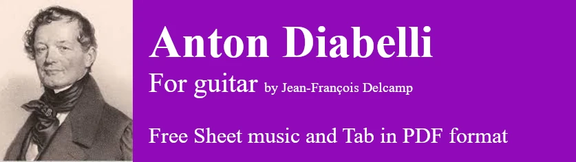 Anton Diabelli for classical guitar - Free Sheet music and Tab in pdf