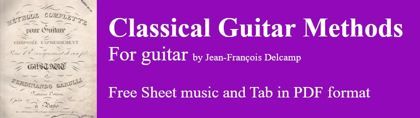 Classical guitar methods for classical guitar - Free Sheet music and Tab in pdf