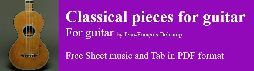 Classical pieces for classical guitar - Free Sheet music and Tab in pdf