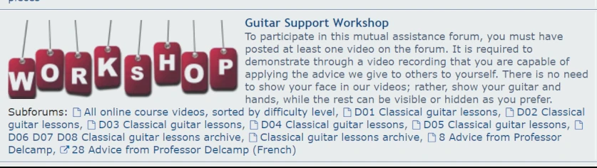 Delcamp Cassical Guitar Support Workshop