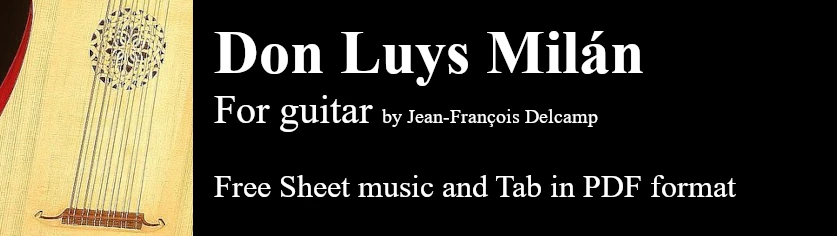 Don Luys Milán for classical guitar - Free Sheet music and Tab in pdf