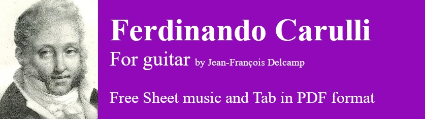 Ferdinando Carulli for classical guitar - Free Sheet music and Tab in pdf