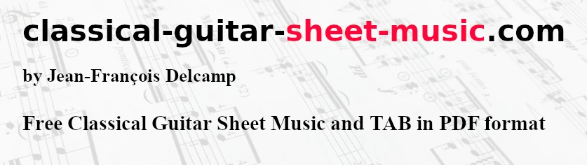 Free Classical Guitar Sheet Music and TAB in PDF format