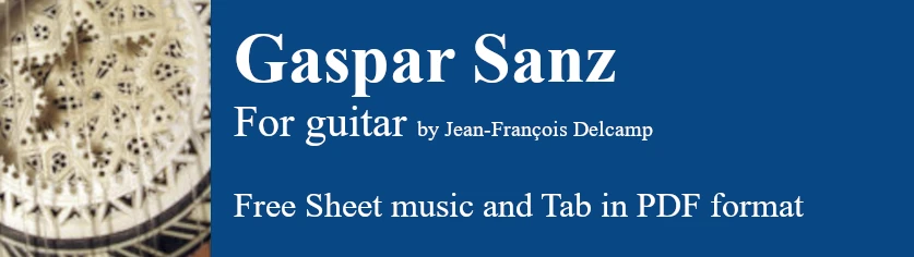Gaspar Sanz for classical guitar - Free Sheet music and Tab in pdf