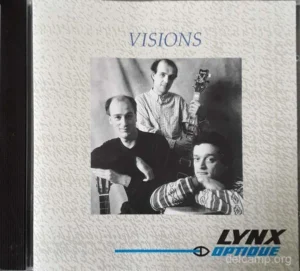 Jean-Francois Delcamp - CD Visions - 1996. 5 tracks: A Vélo, for two guitars and digital percussion - Ballade, for two guitars and vibraphone - Attente, for two guitars and drums - Croqu' Odille for solo guitar - Llanos for two guitars and drums.
