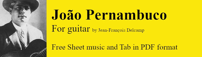 João Pernambuco for classical guitar - Free Sheet music and Tab in pdf