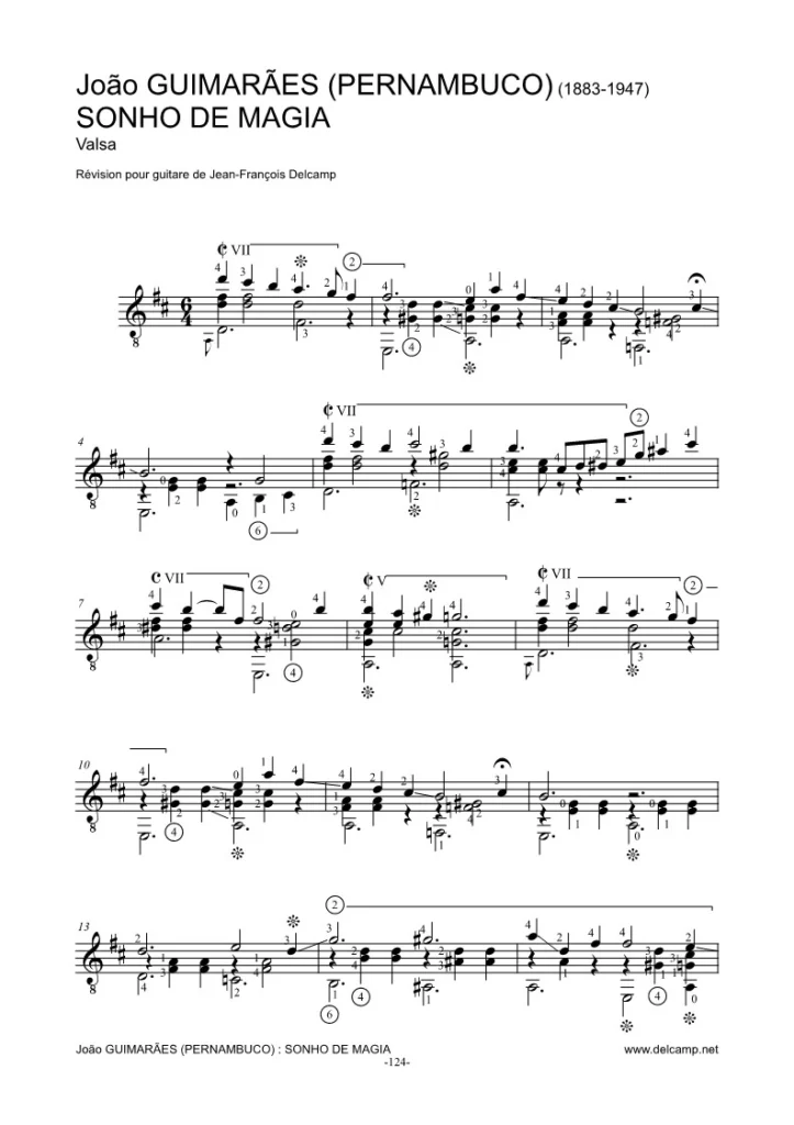 João Teixeira Guimarães - Sonho de magia for classical guitar