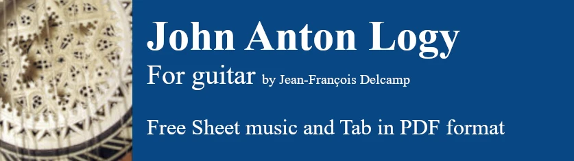 John Anton Logy for classical guitar - Free Sheet music and Tab in pdf