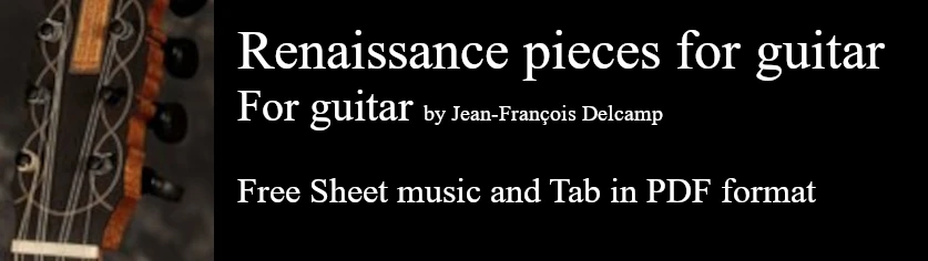 Renaissance pieces for classical guitar - Free Sheet music and Tab in pdf