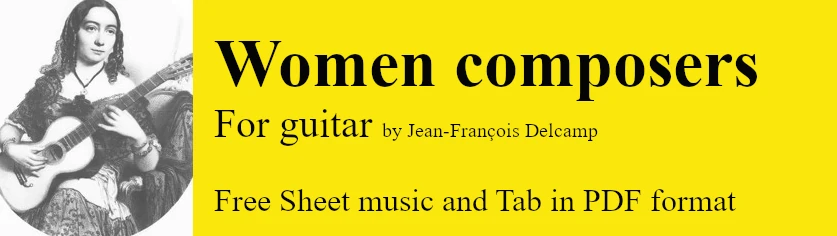 Women classical guitar composers- Classical Guitar Sheet Music and TAB in PDF