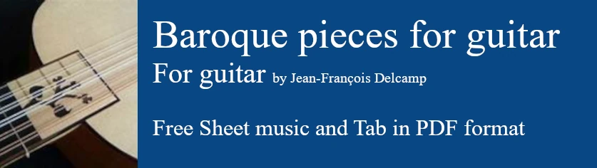 Baroque pieces for classical guitar - Free Sheet music and Tab in pdf