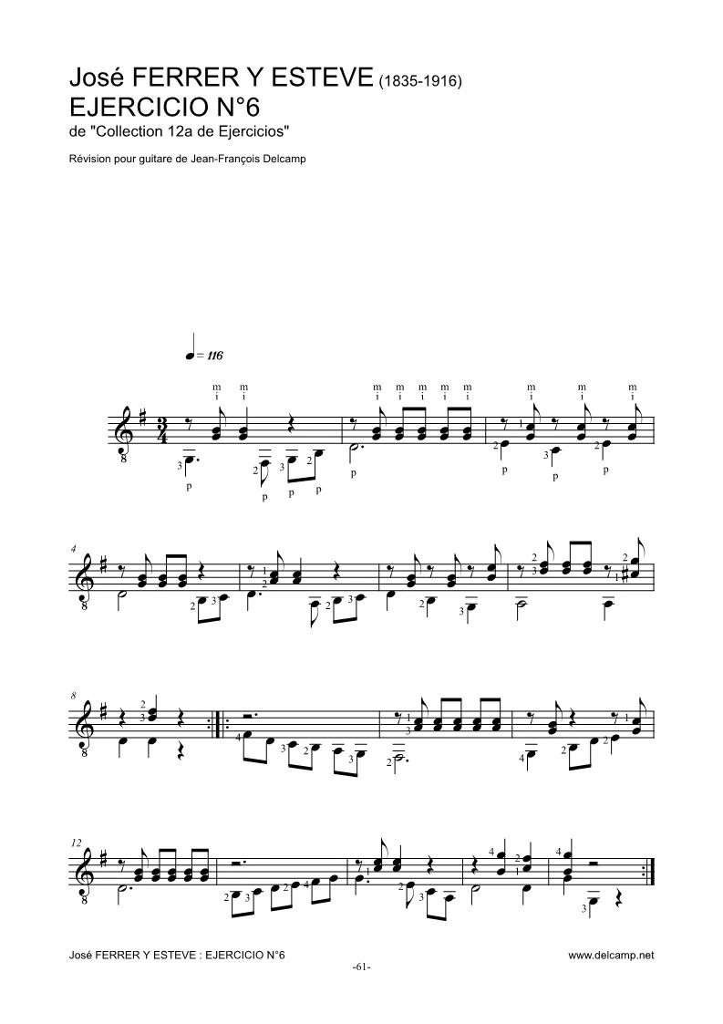 José Ferrer – Ejercicio 6 for classical guitar