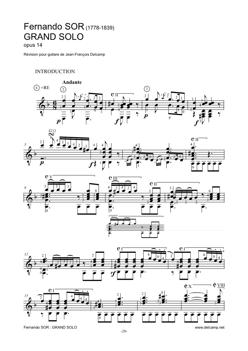 Solo For Classical Guitar