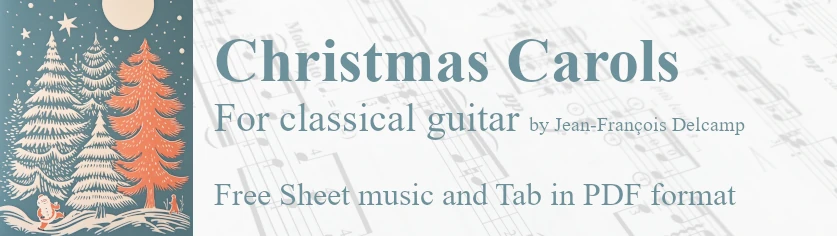 Christmas Carols for Classical Guitar - Free Sheet music and Tab in pdf