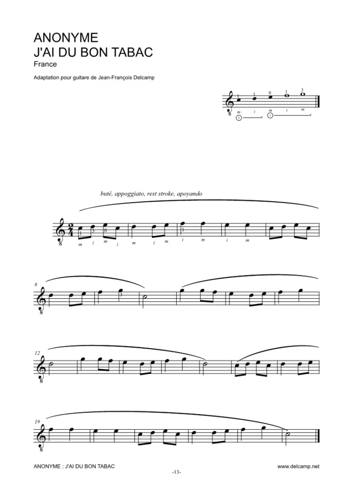 J'ai du bon tabac - for Early Beginner