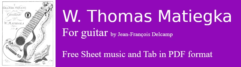 Wenzel Thomas Matiegka Classical guitar sheet music pdf free download
